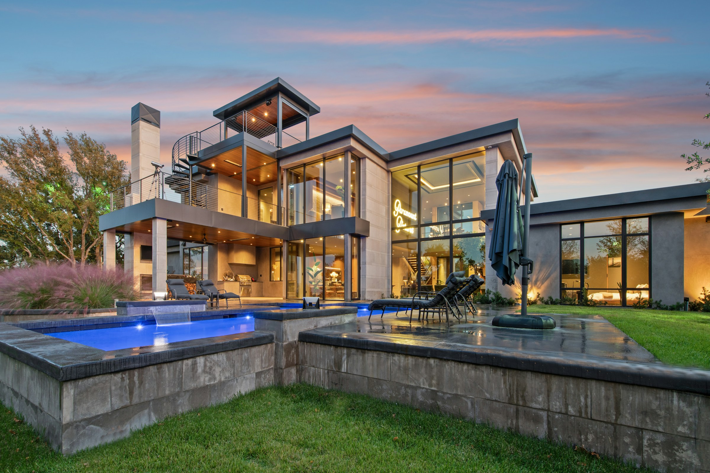 Contemporary residence connected to property and client intelligence signals